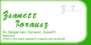 zsanett korausz business card